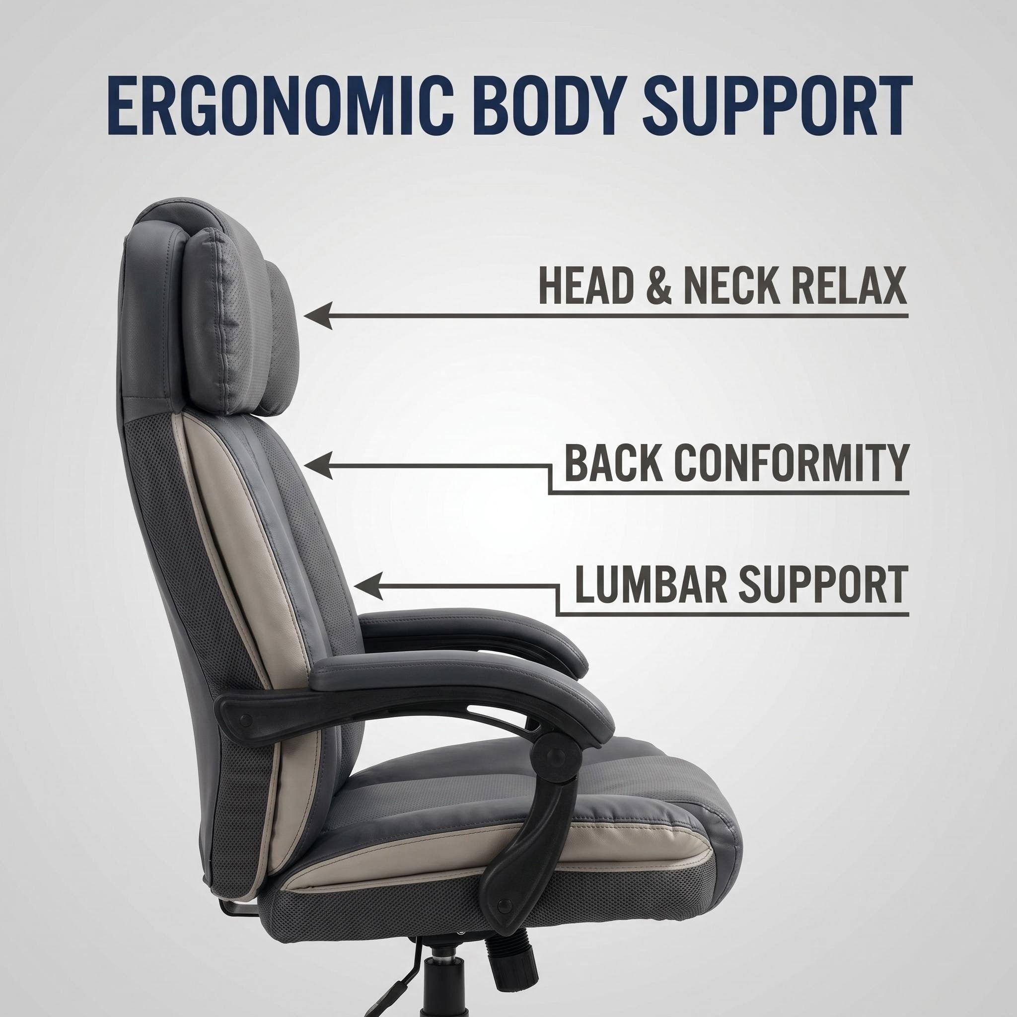 Direct Factory Operation Boss Room Height Adjustable Office Seating Black Leather Manager Office Chair