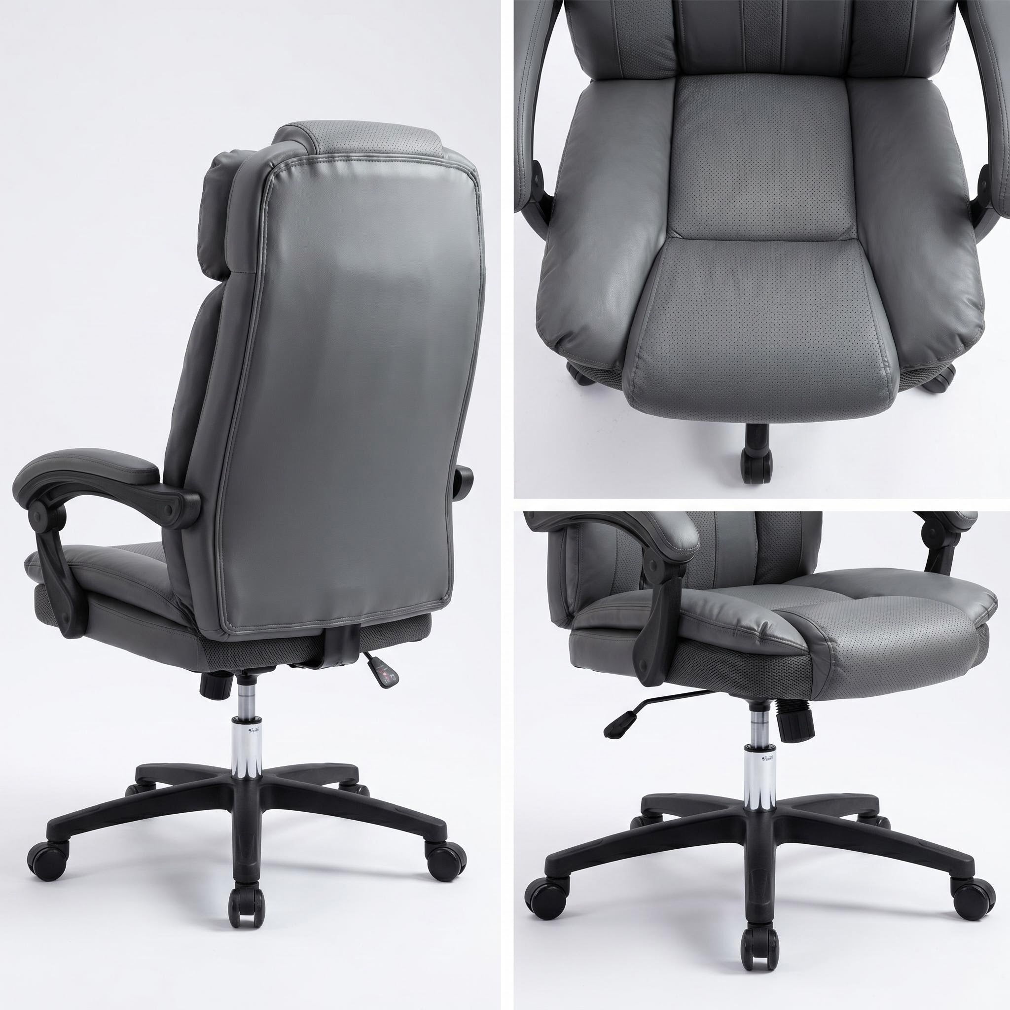 Direct Factory Operation Boss Room Height Adjustable Office Seating Black Leather Manager Office Chair