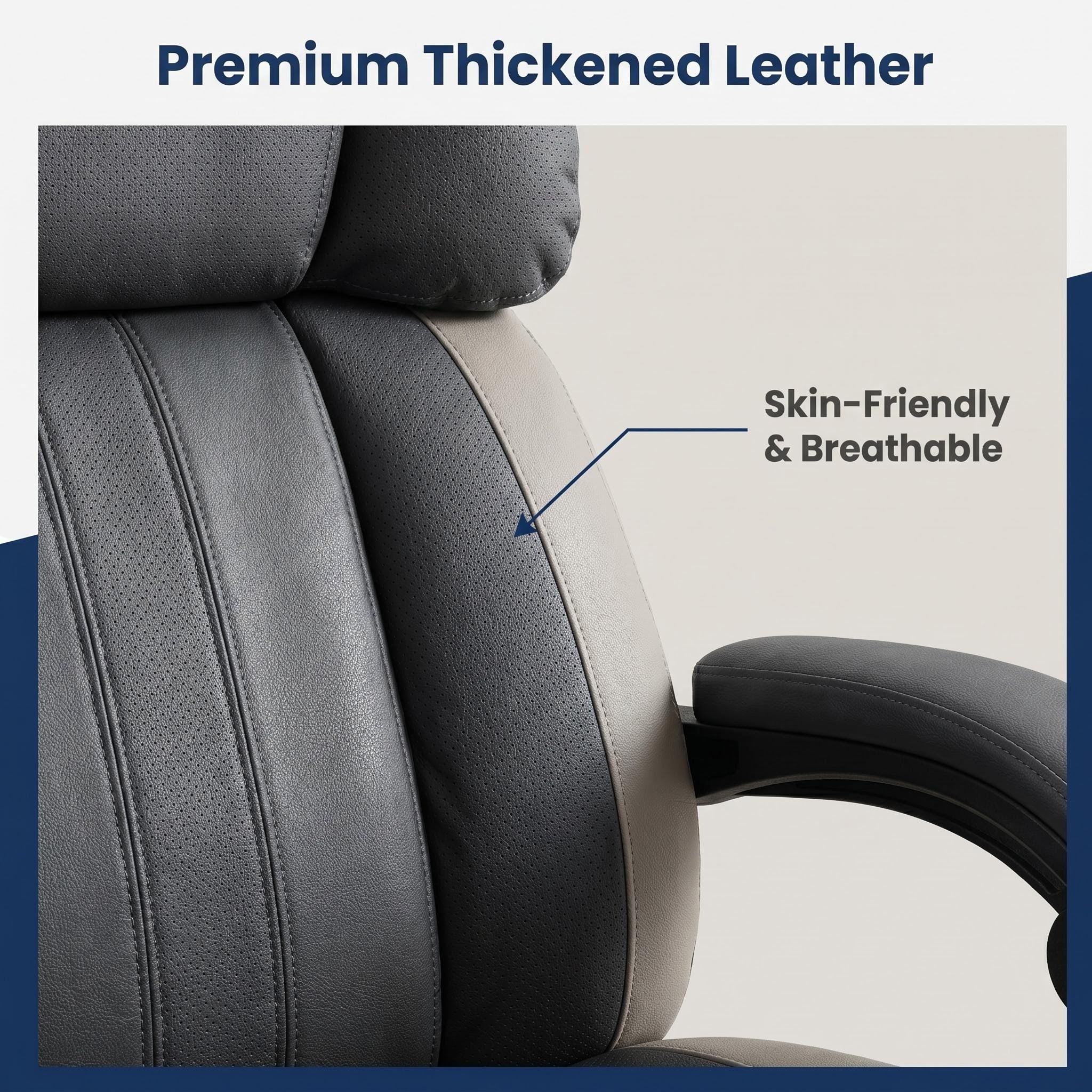 Direct Factory Operation Boss Room Height Adjustable Office Seating Black Leather Manager Office Chair